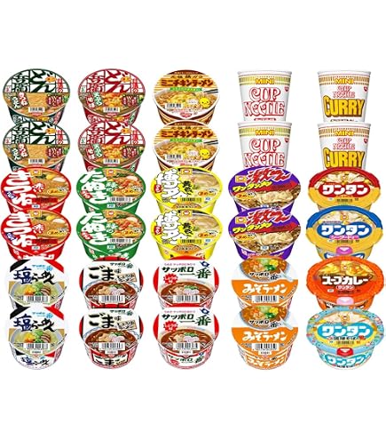 Amazon.co.jp: カップ麺 ミニ 詰め合わせ 30種 PSJバラエティBOX（日清